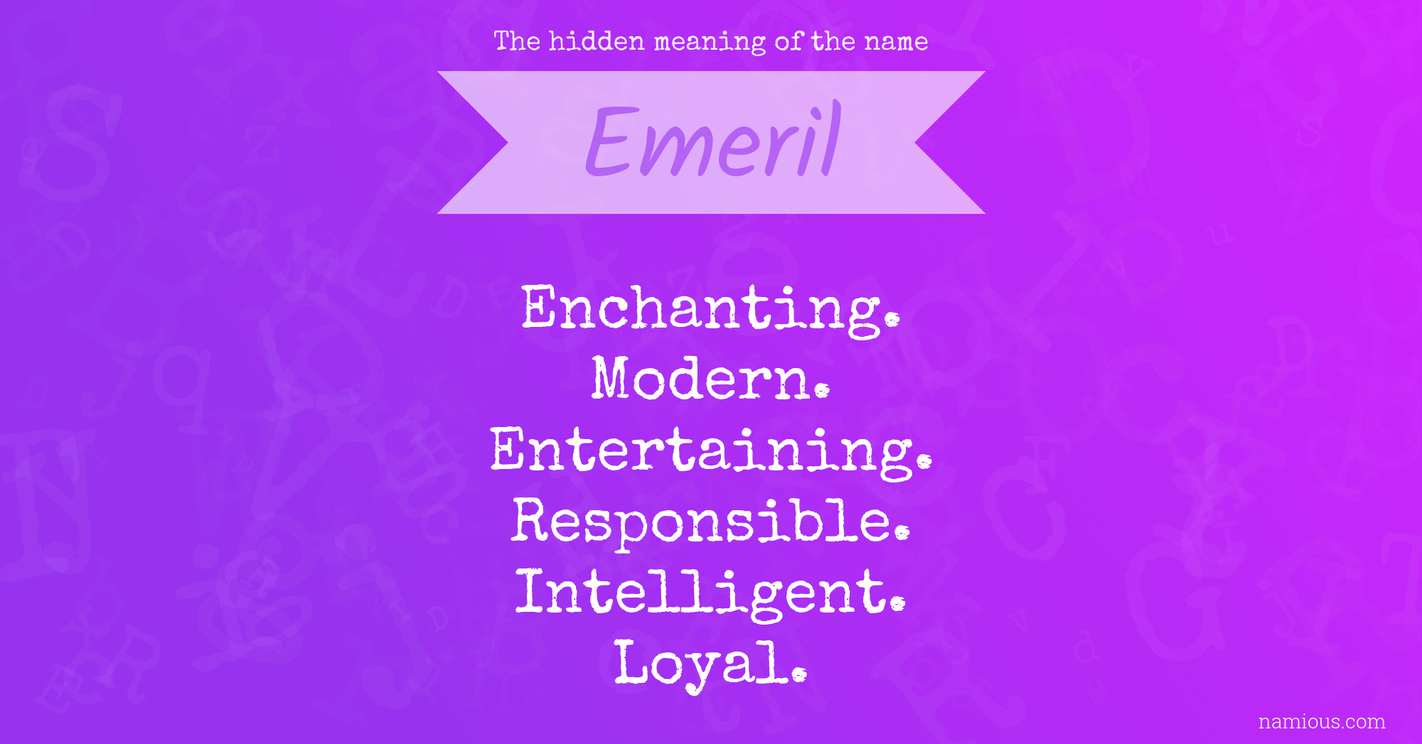 The hidden meaning of the name Emeril