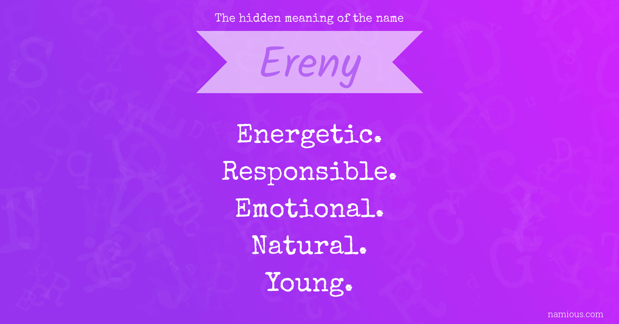 The hidden meaning of the name Ereny