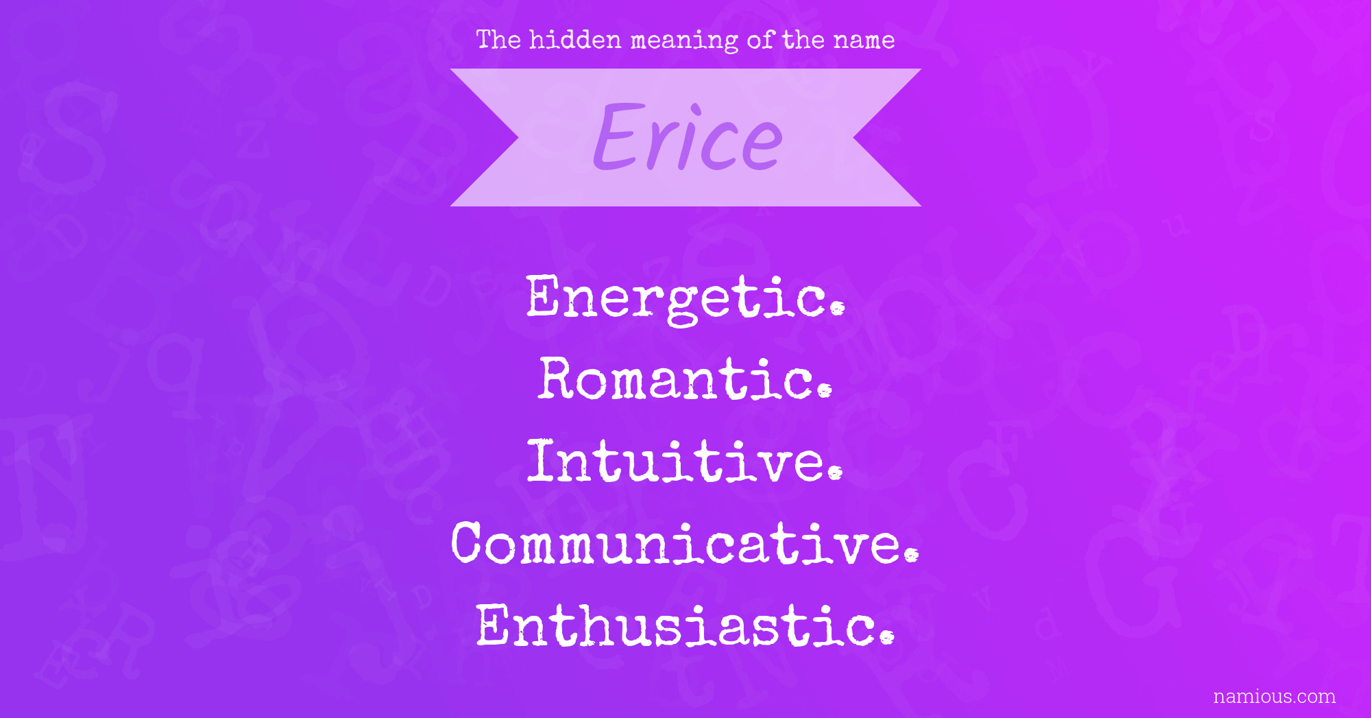 The hidden meaning of the name Erice