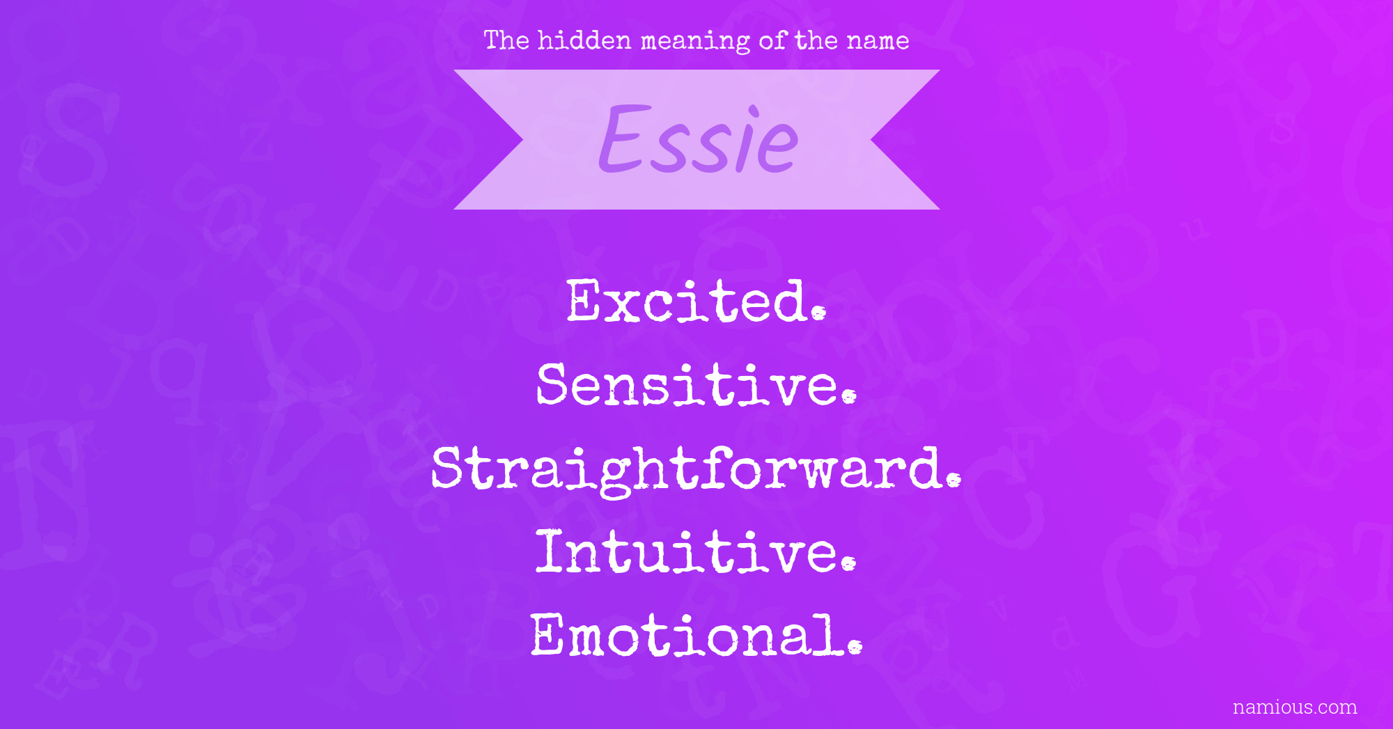 The hidden meaning of the name Essie