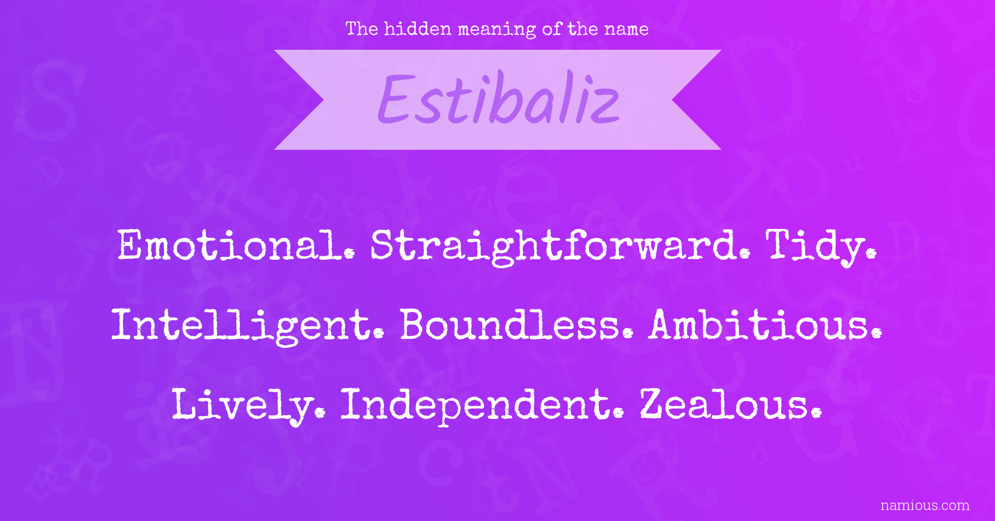 The hidden meaning of the name Estibaliz