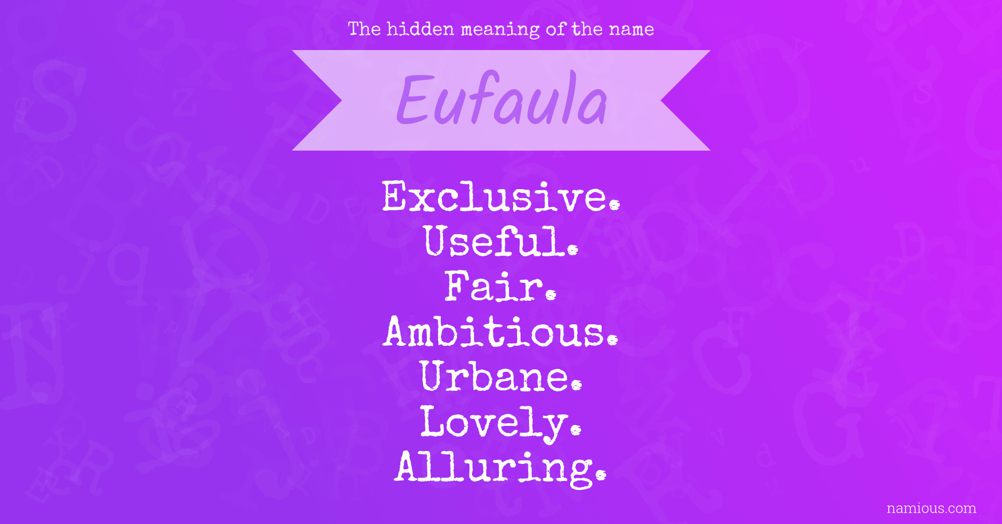 The hidden meaning of the name Eufaula