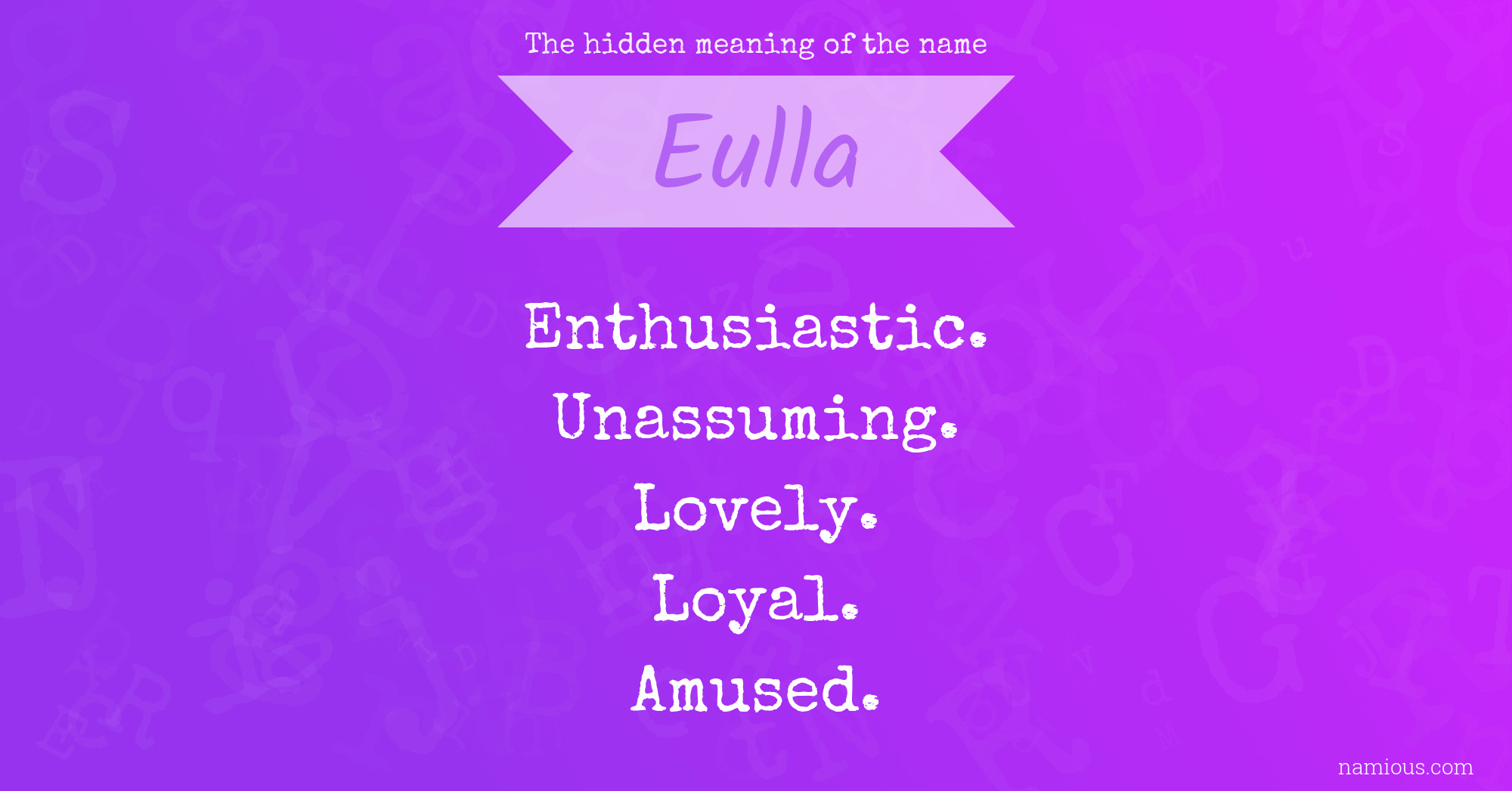 The hidden meaning of the name Eulla