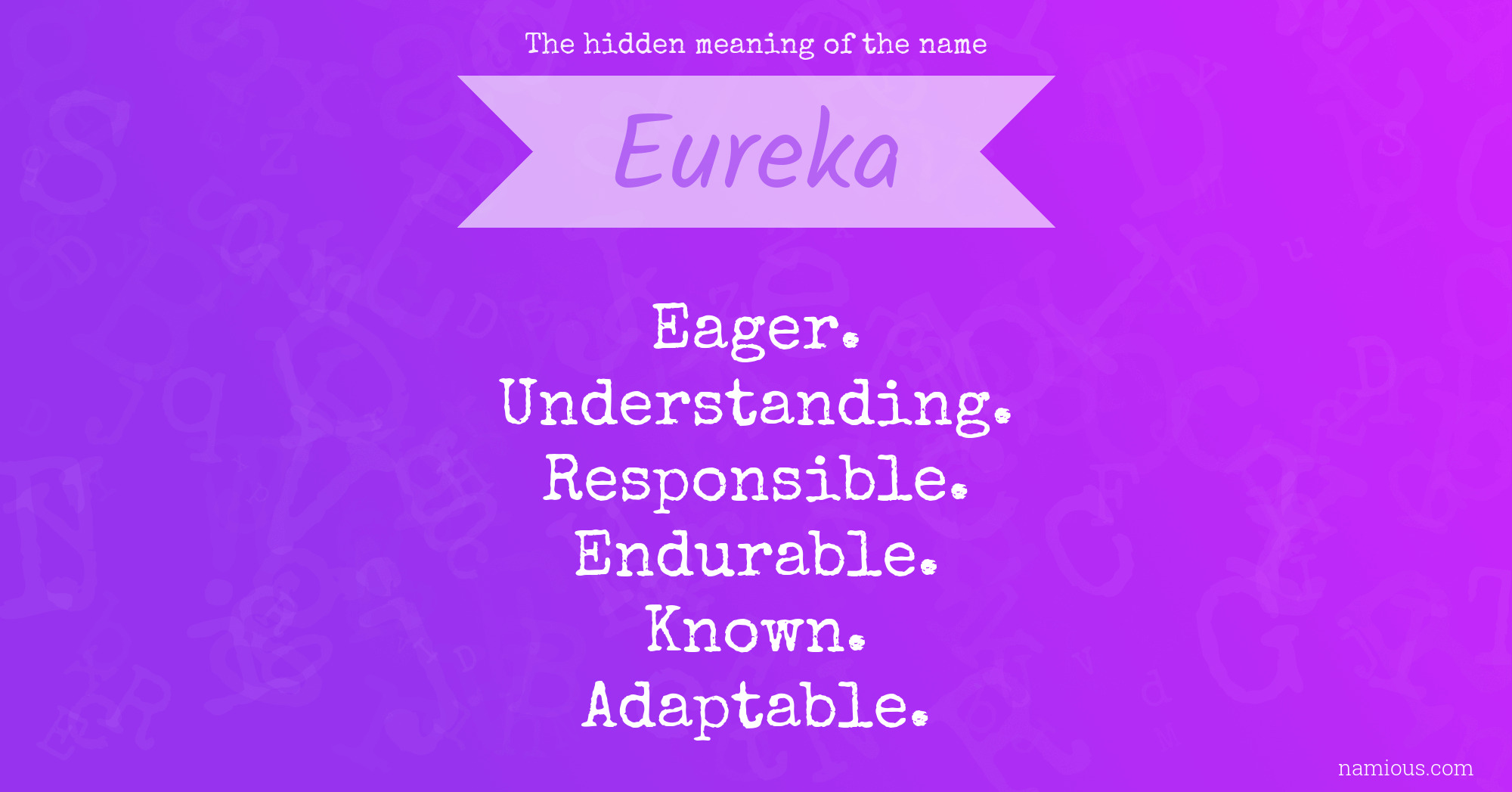 The hidden meaning of the name Eureka