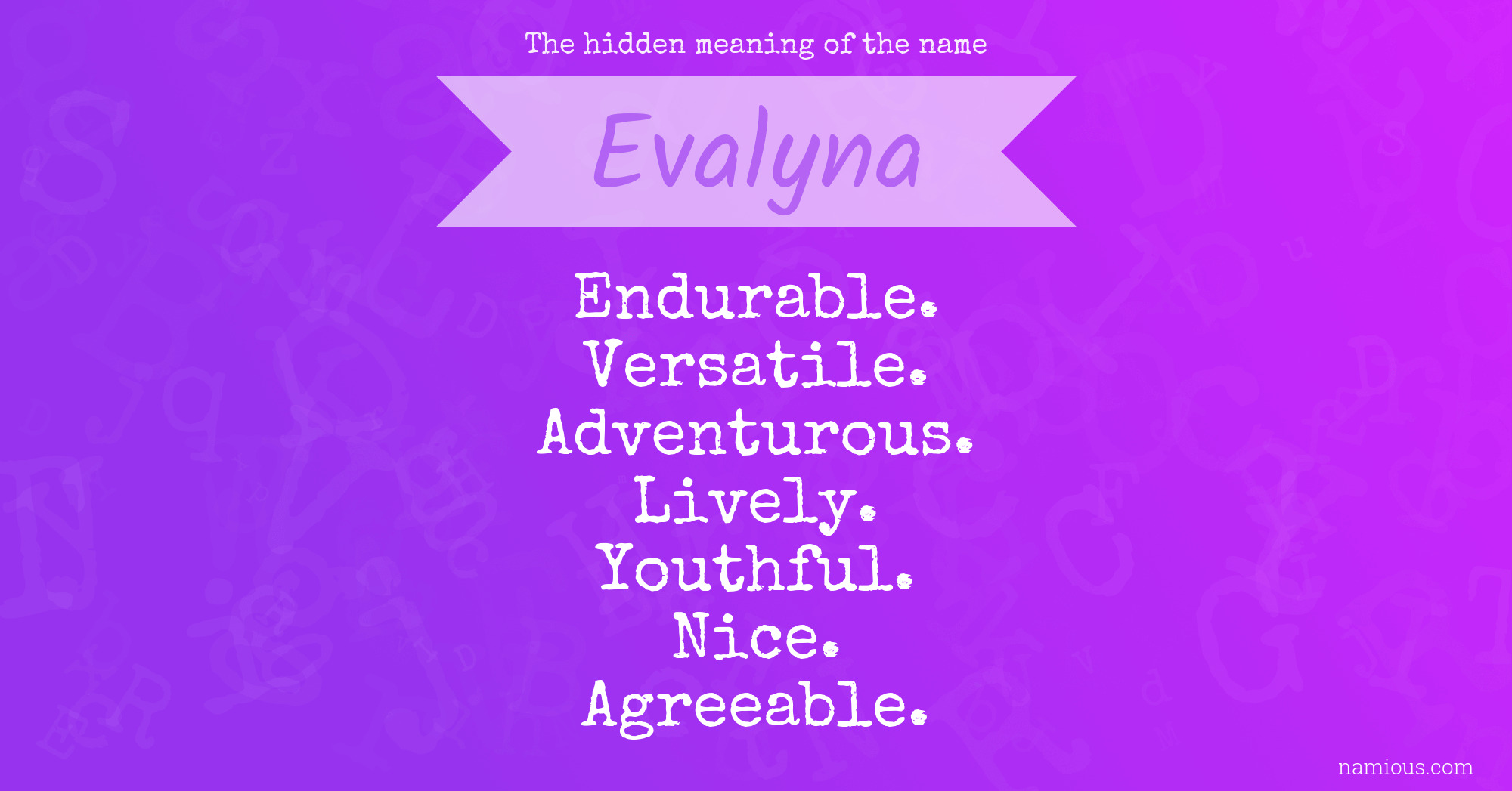 The hidden meaning of the name Evalyna