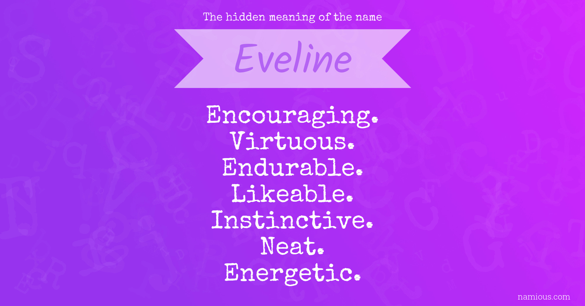 The hidden meaning of the name Eveline