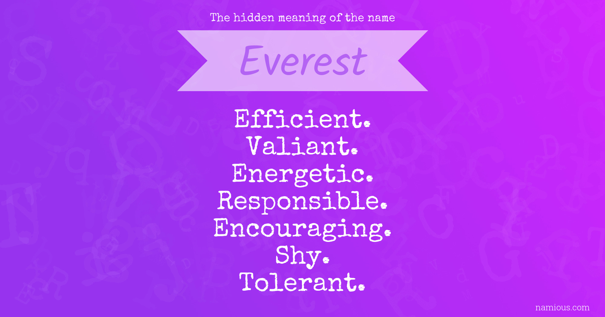 The hidden meaning of the name Everest