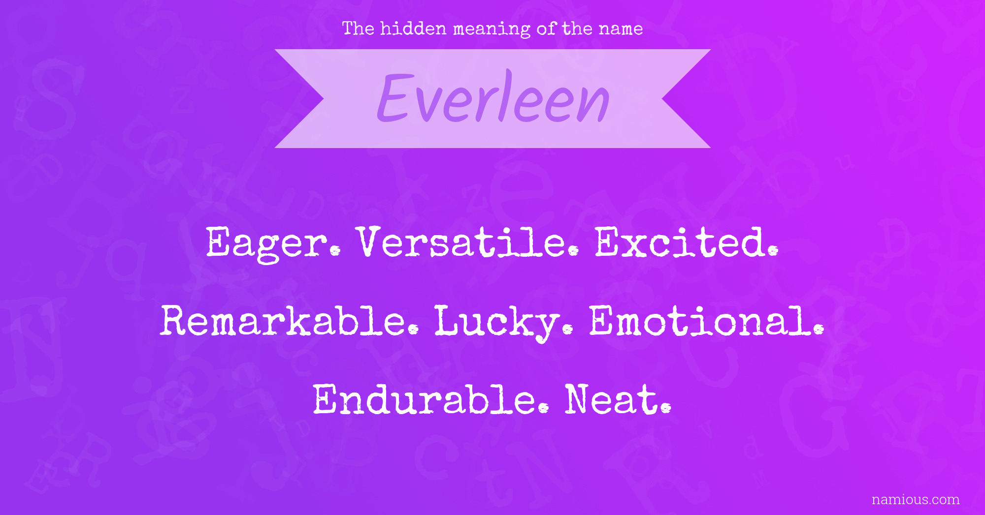 The hidden meaning of the name Everleen