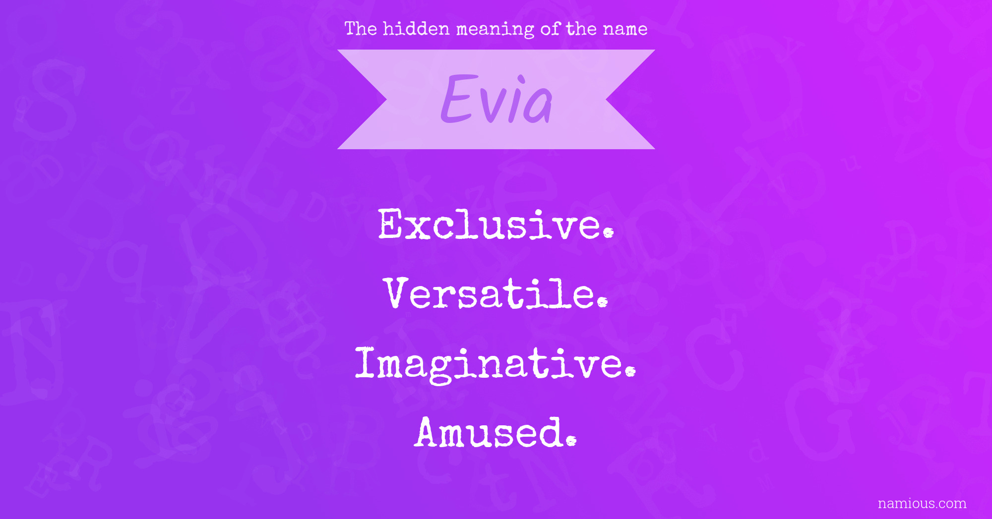 The hidden meaning of the name Evia