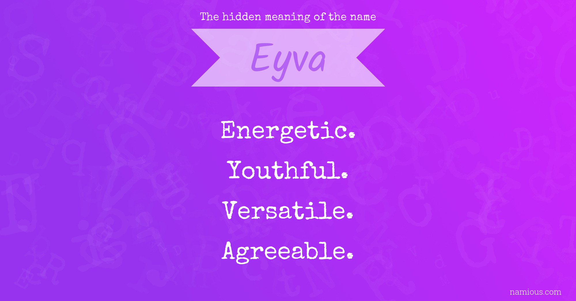 The hidden meaning of the name Eyva