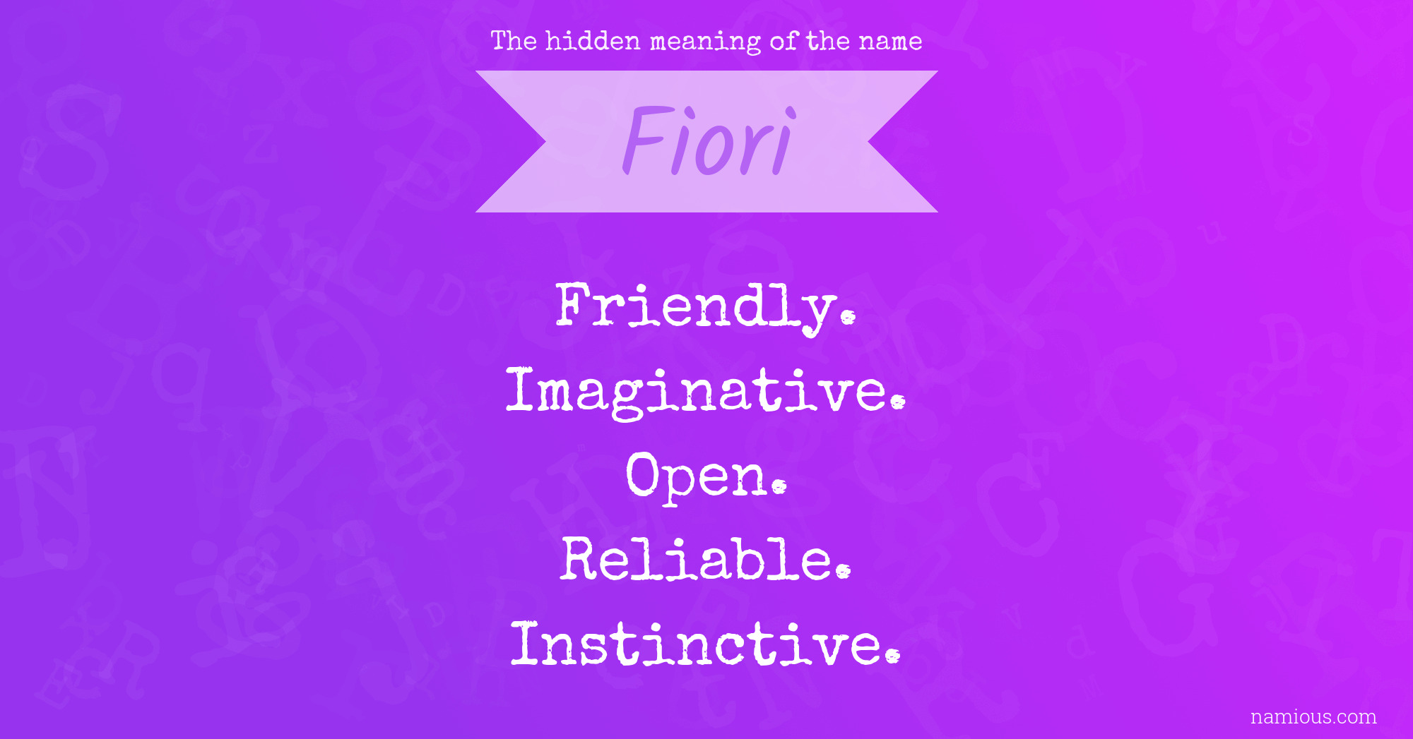 The hidden meaning of the name Fiori