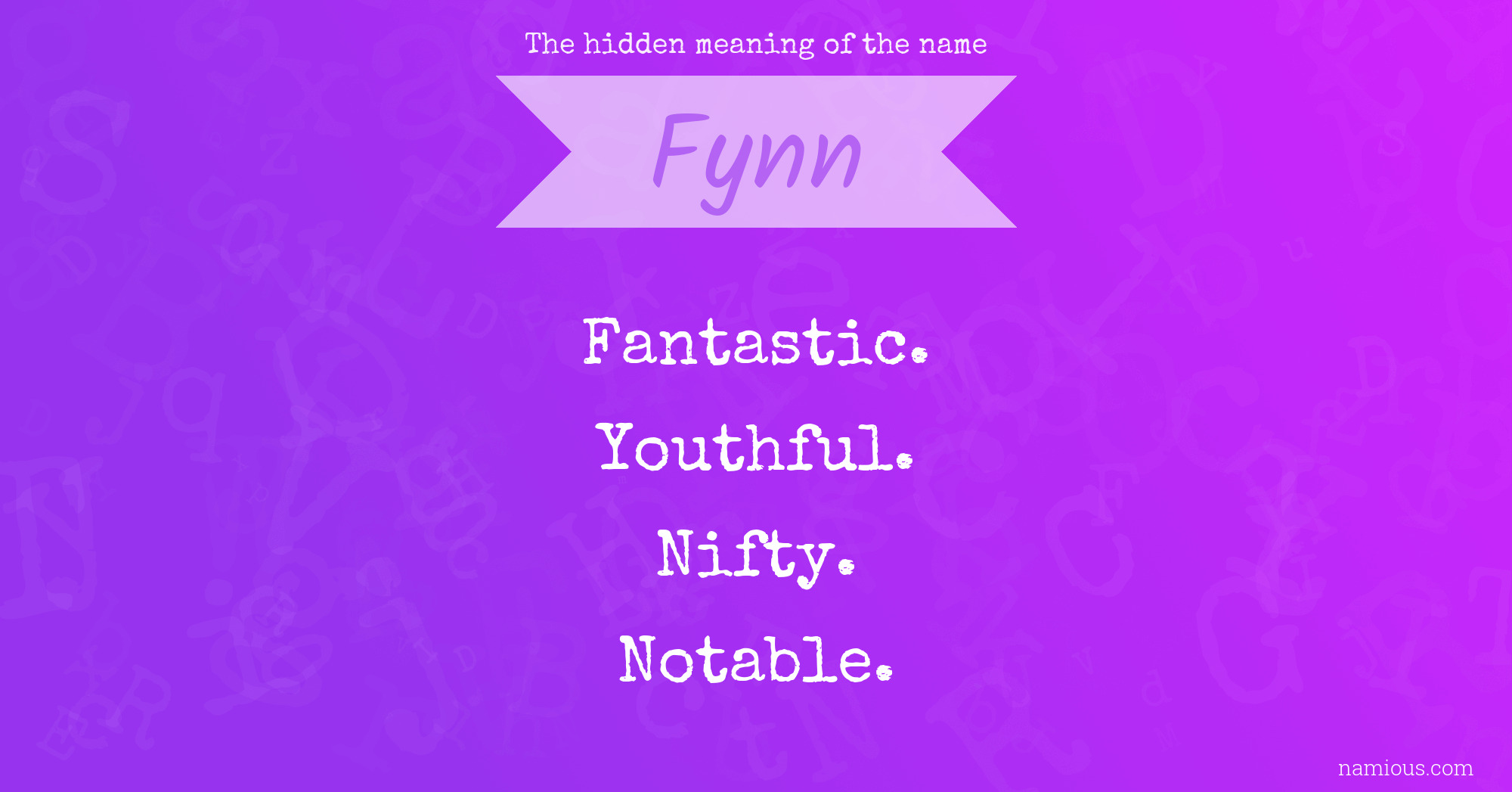 The hidden meaning of the name Fynn