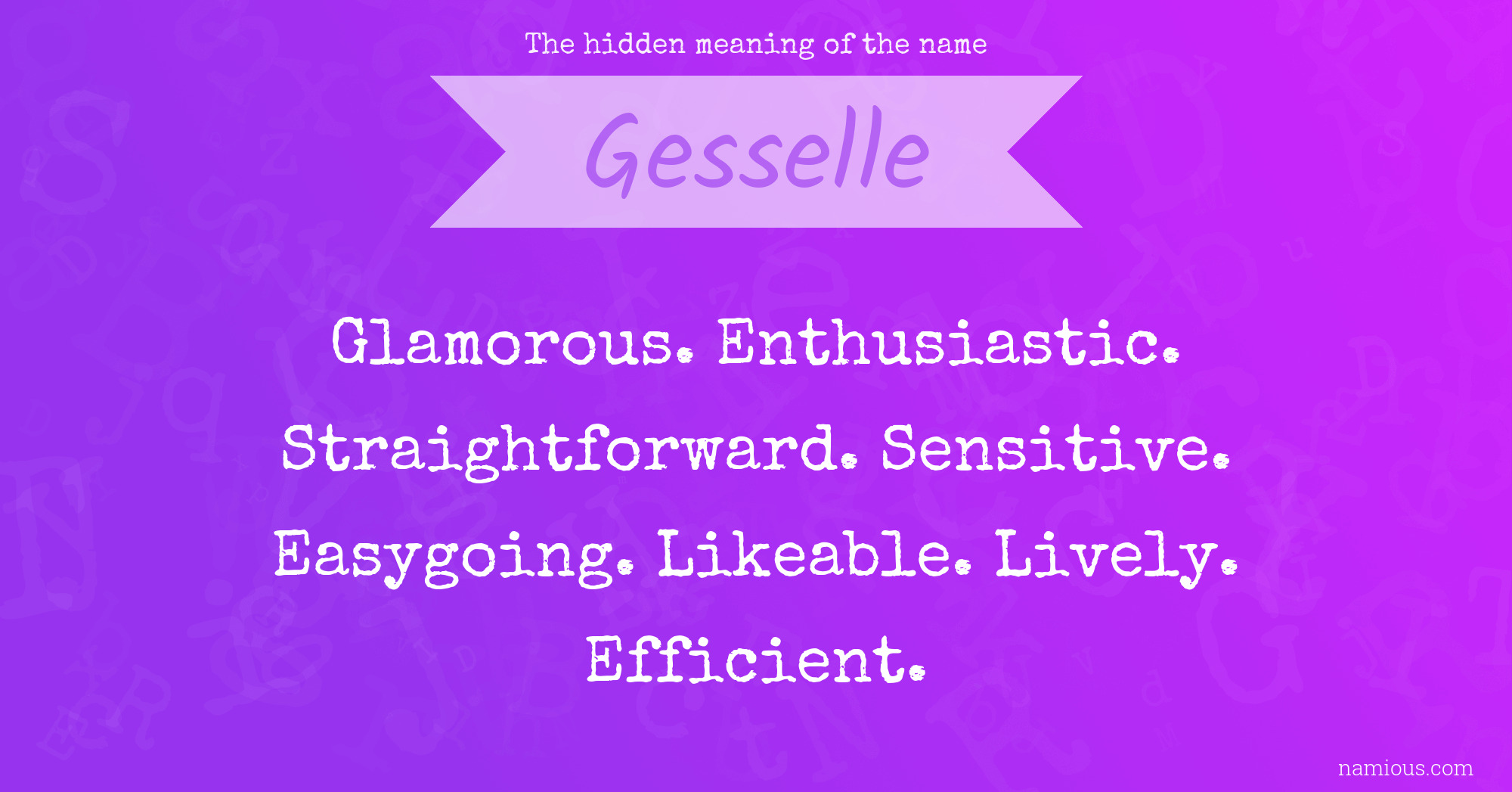 The hidden meaning of the name Gesselle