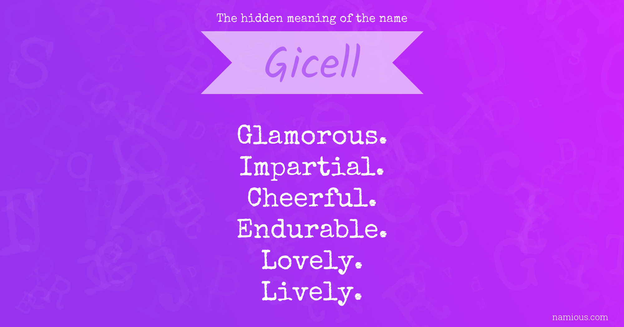 The hidden meaning of the name Gicell