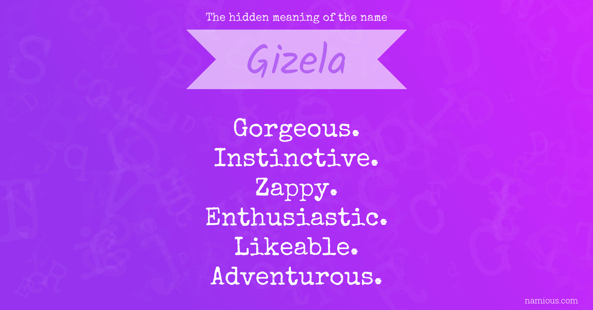 The hidden meaning of the name Gizela