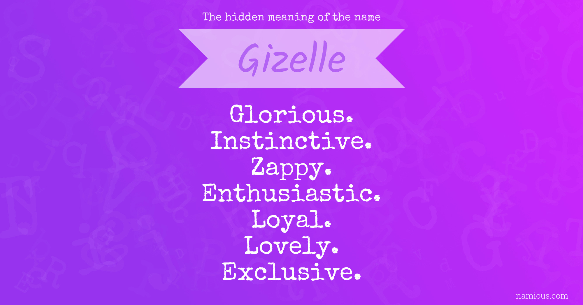 The hidden meaning of the name Gizelle