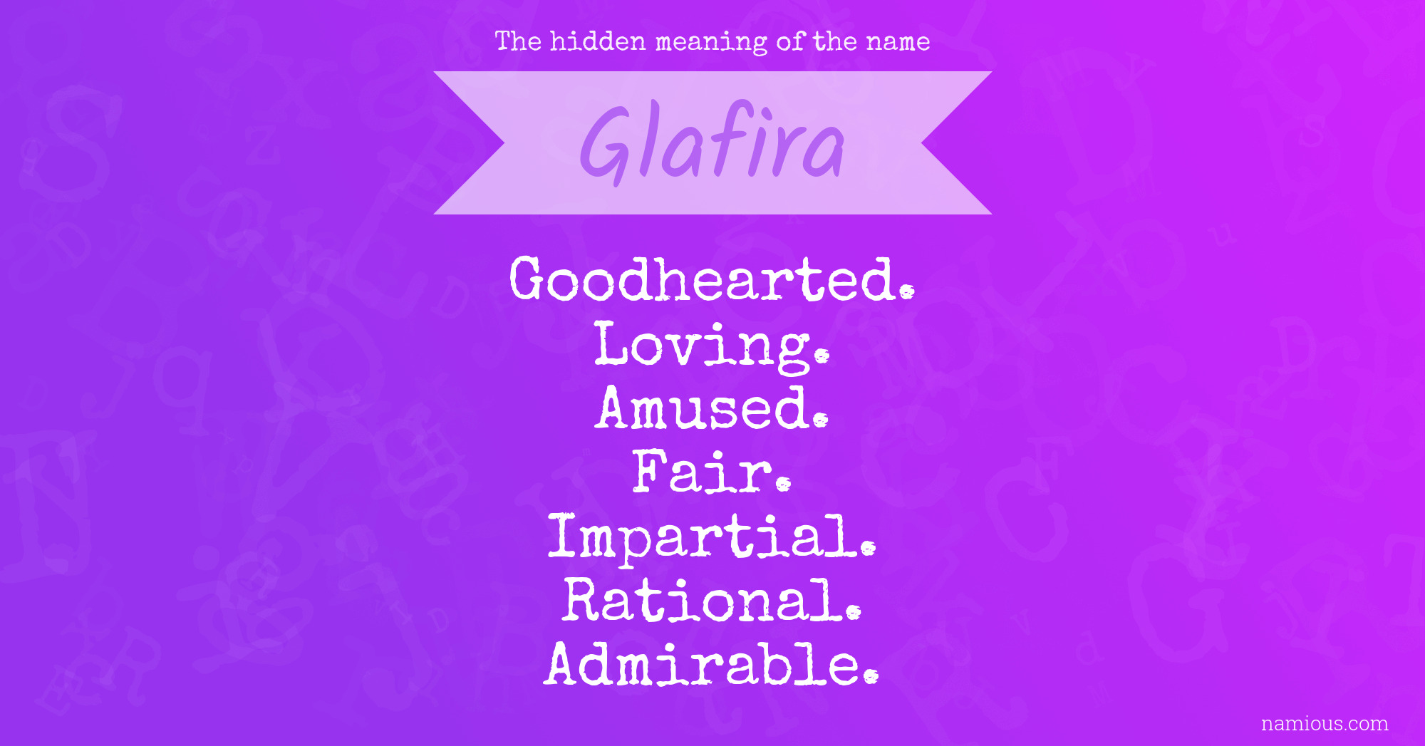 The hidden meaning of the name Glafira