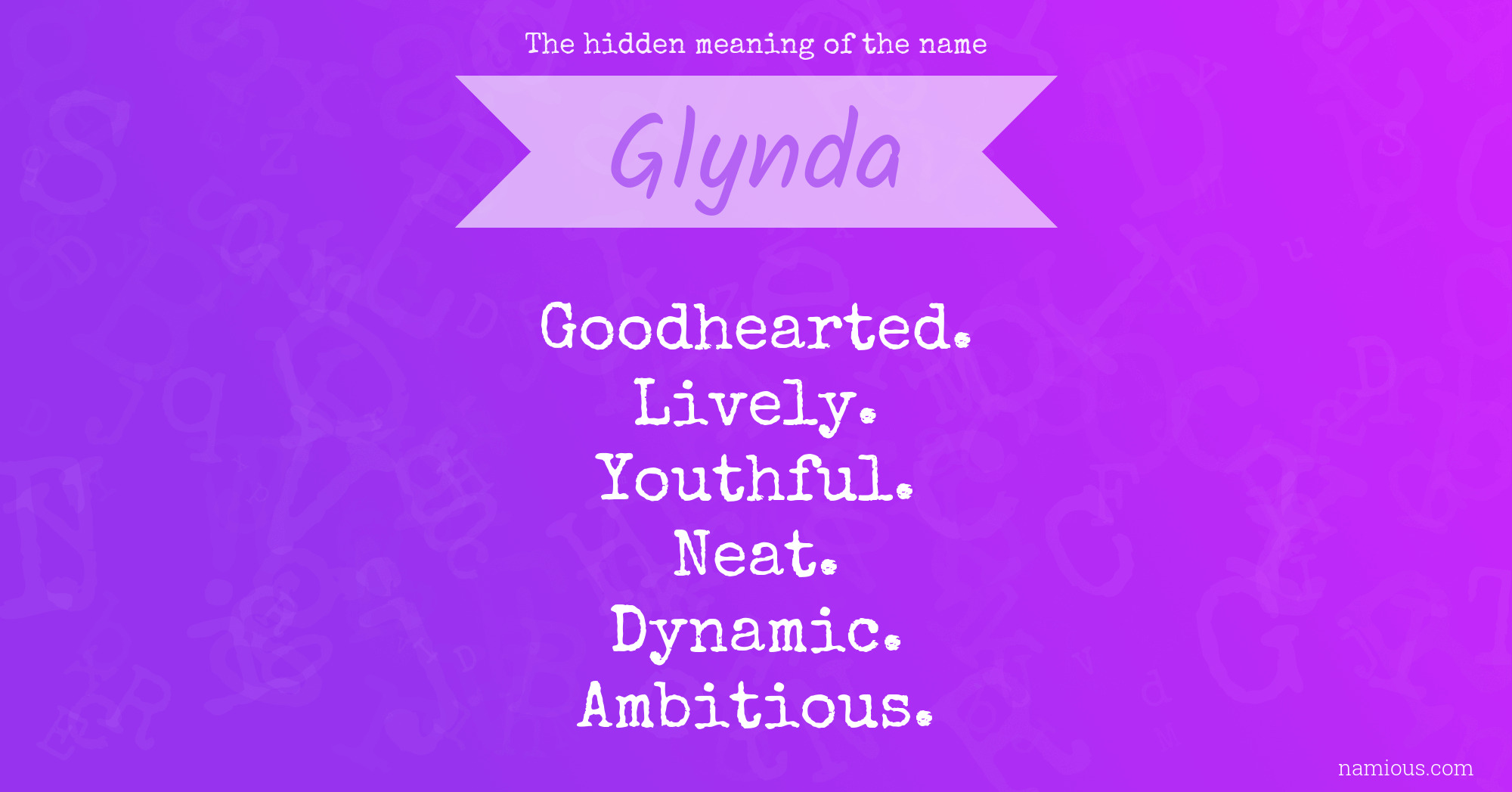 The hidden meaning of the name Glynda