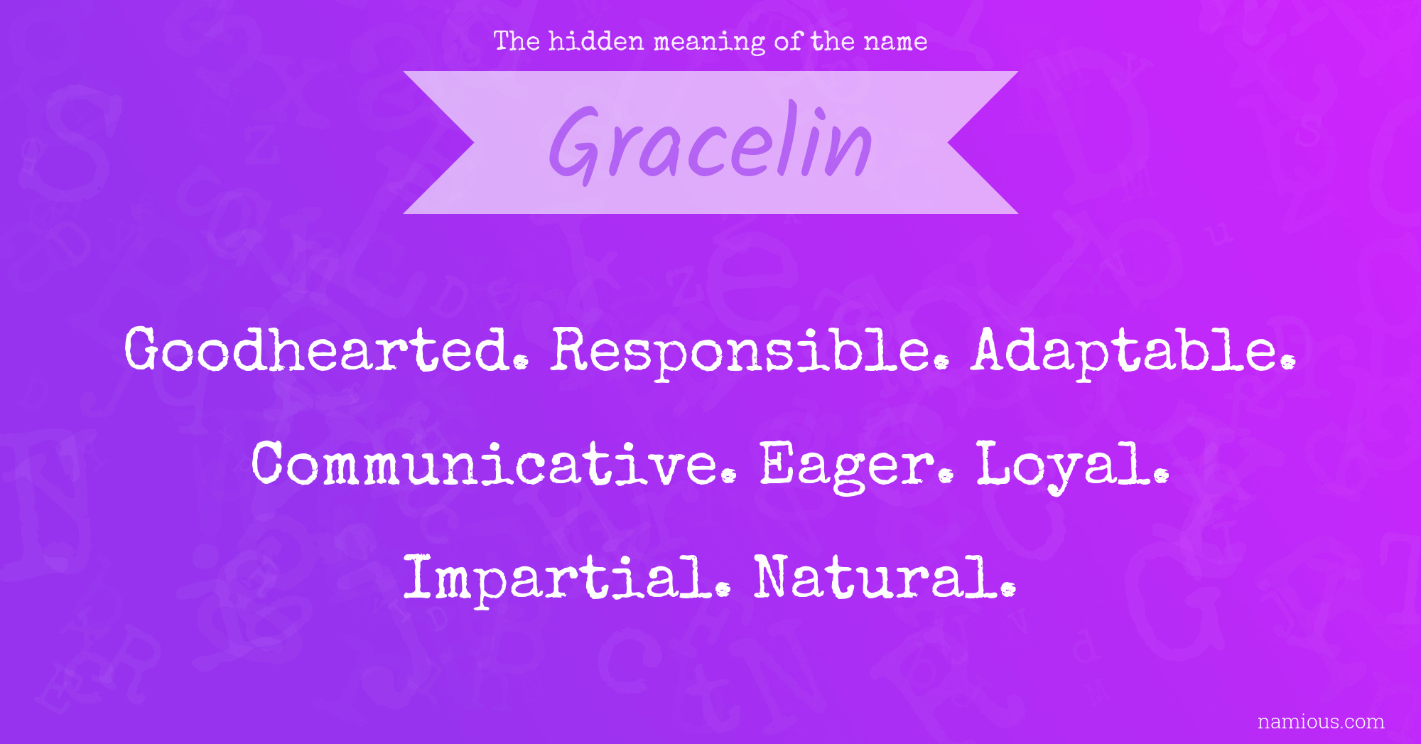 The hidden meaning of the name Gracelin