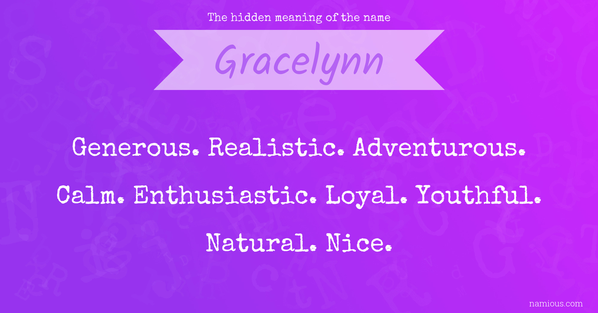 The hidden meaning of the name Gracelynn