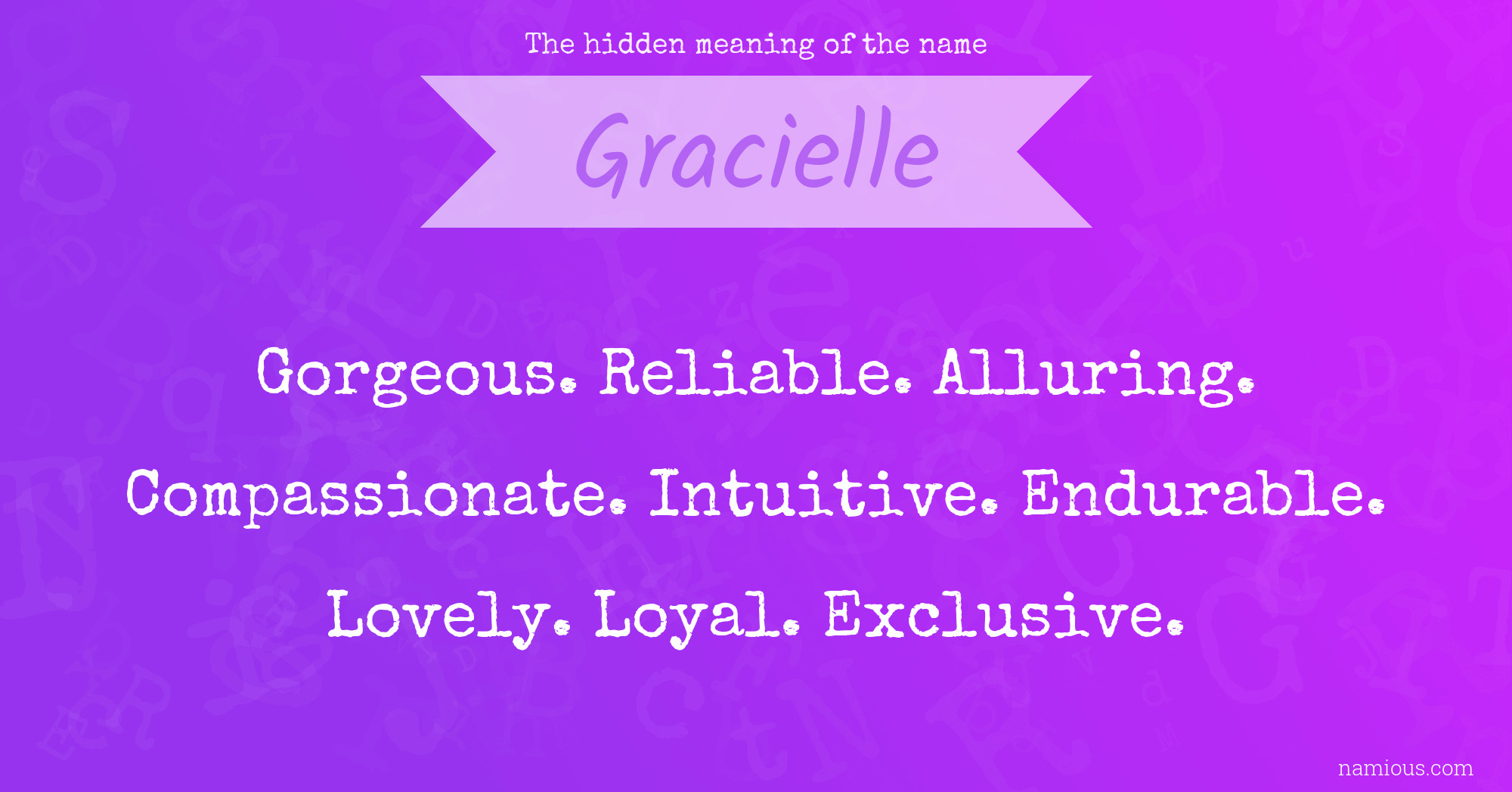 The hidden meaning of the name Gracielle