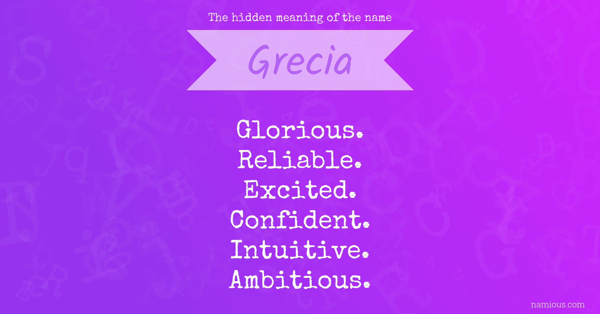 The hidden meaning of the name Grecia