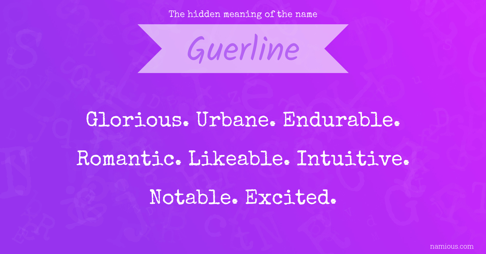 The hidden meaning of the name Guerline