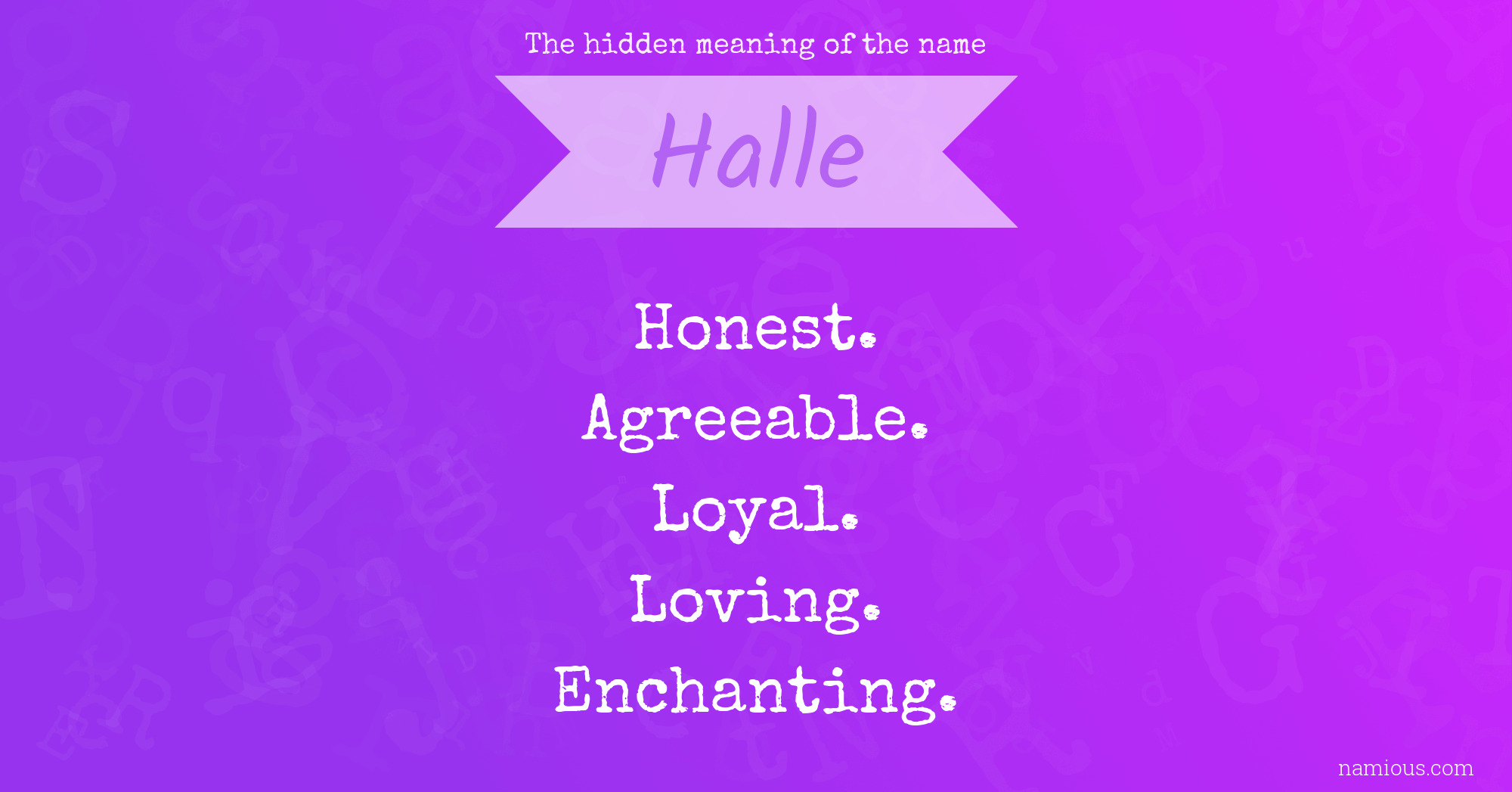 The hidden meaning of the name Halle