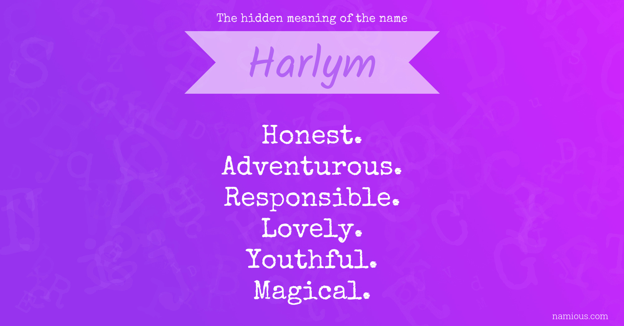 The hidden meaning of the name Harlym