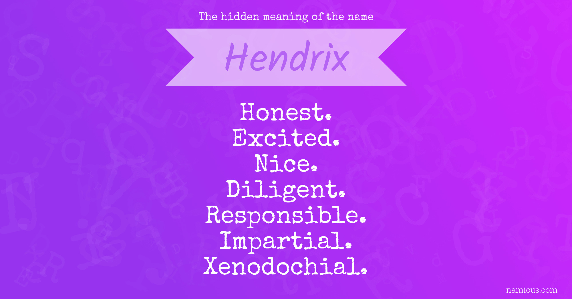 The hidden meaning of the name Hendrix