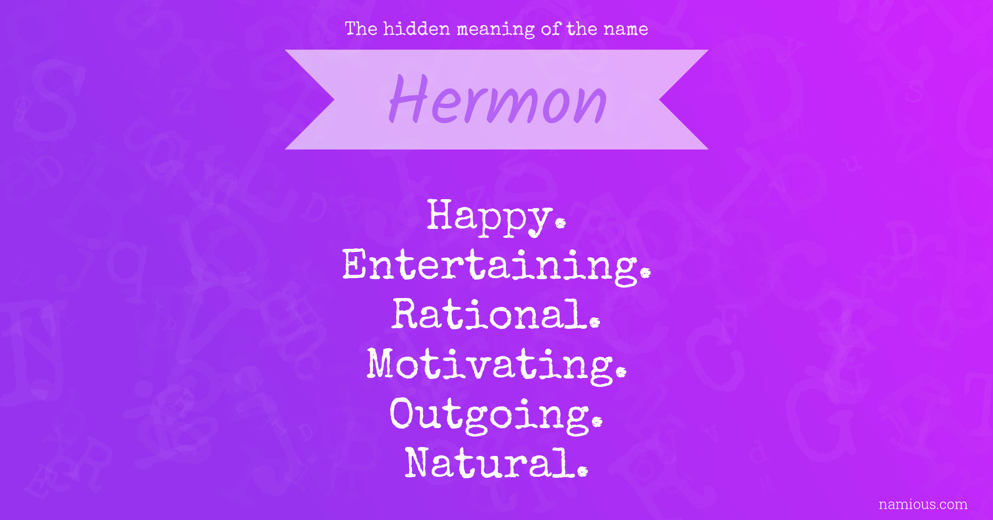 The hidden meaning of the name Hermon