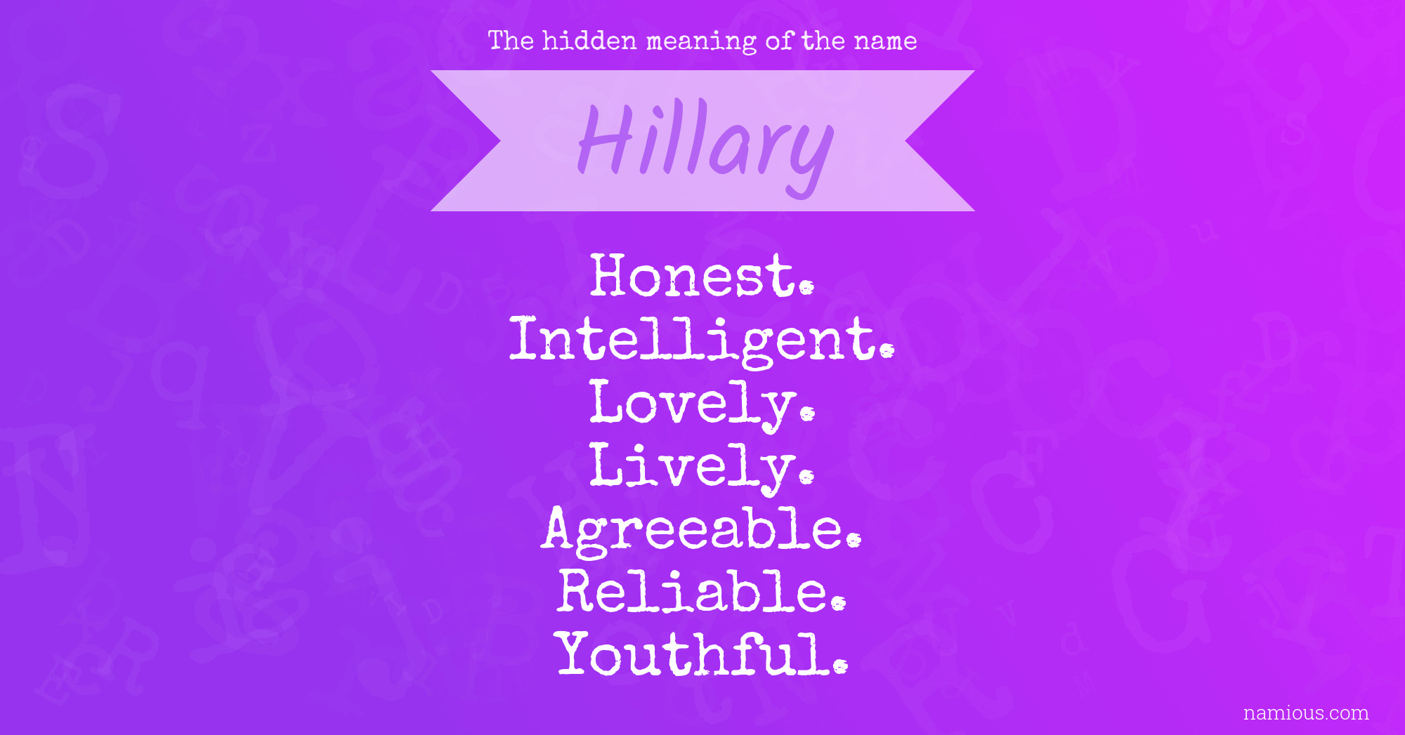 The hidden meaning of the name Hillary