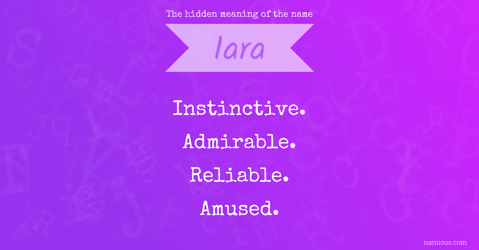 The hidden meaning of the name Iara