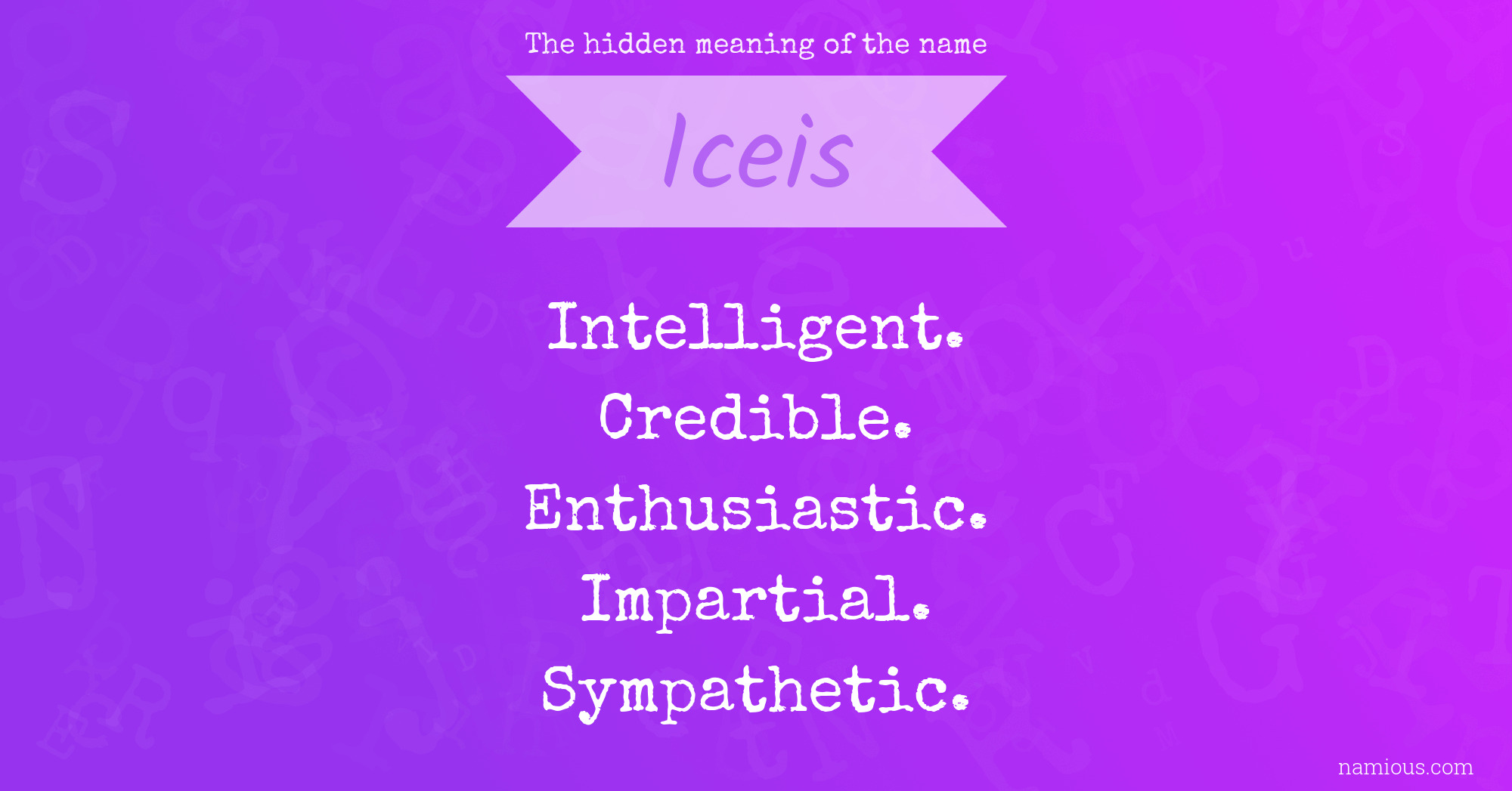 The hidden meaning of the name Iceis