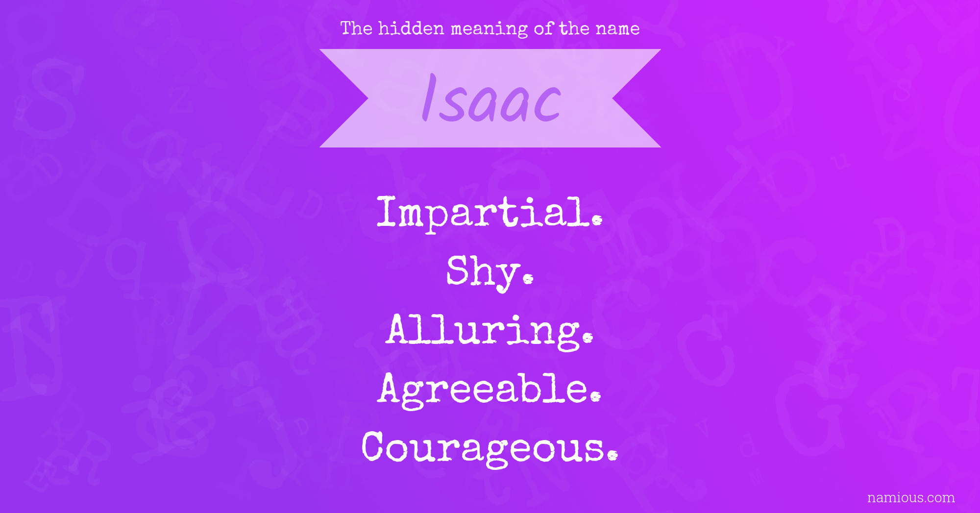 The hidden meaning of the name Isaac