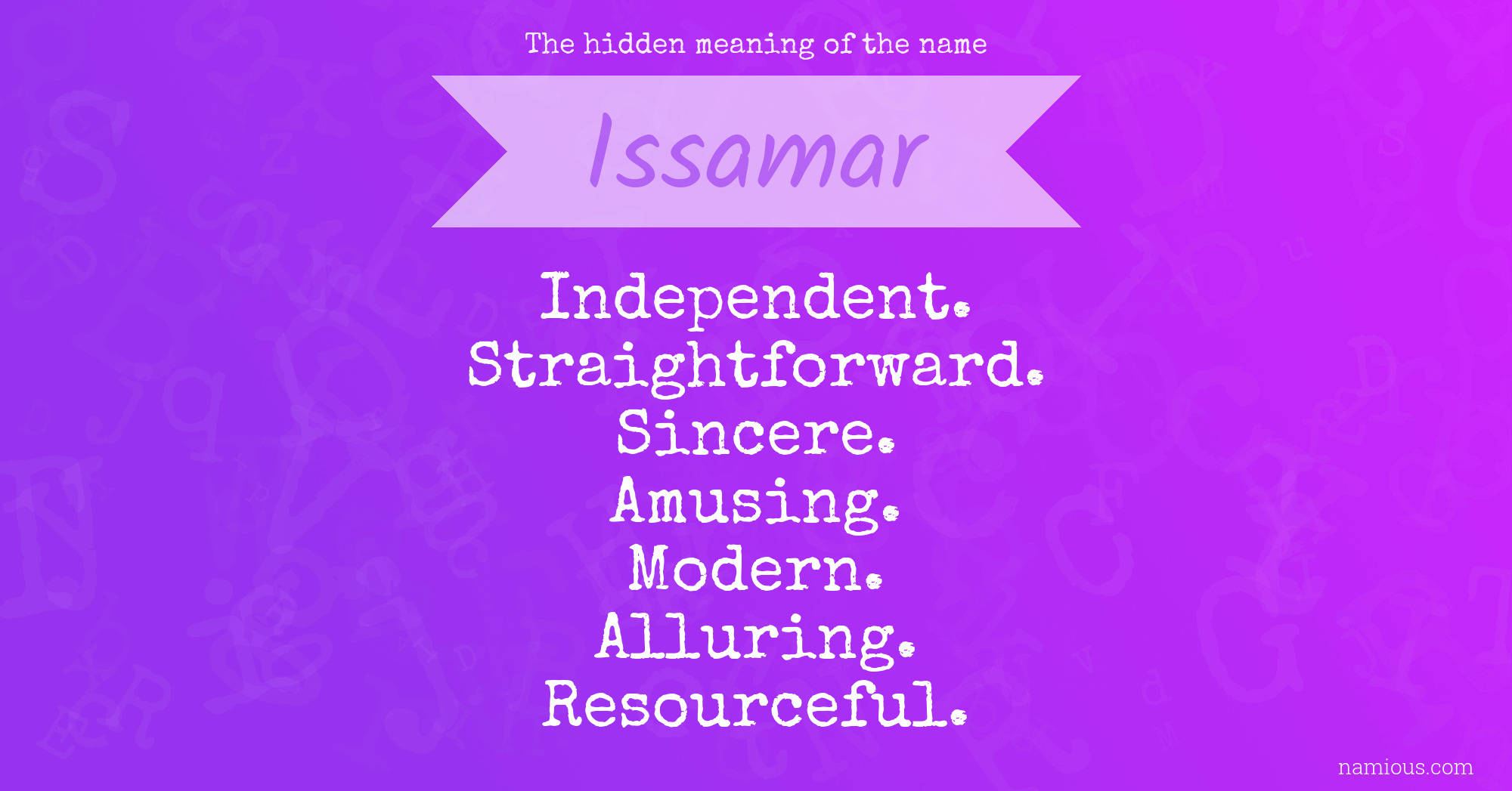 The hidden meaning of the name Issamar