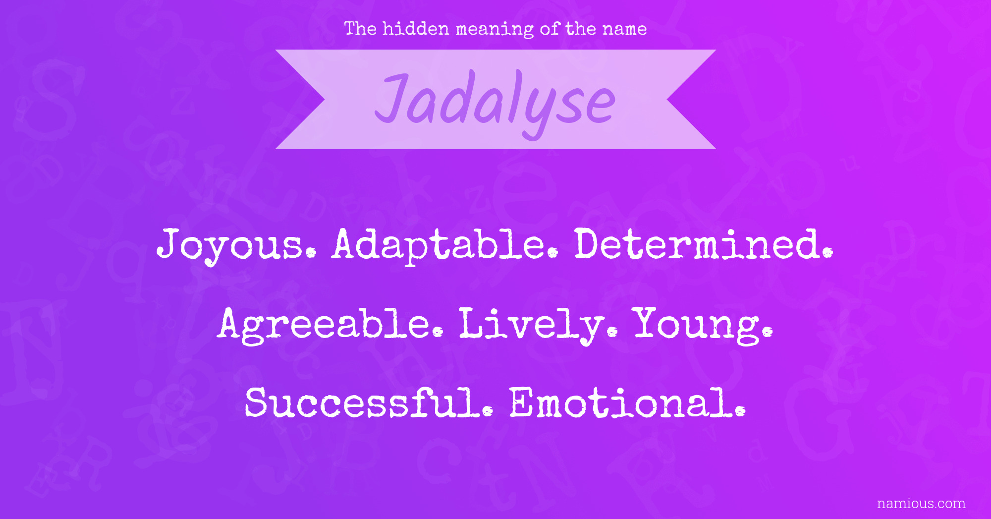 The hidden meaning of the name Jadalyse