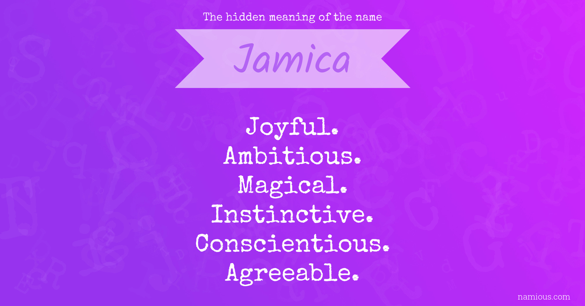 The hidden meaning of the name Jamica