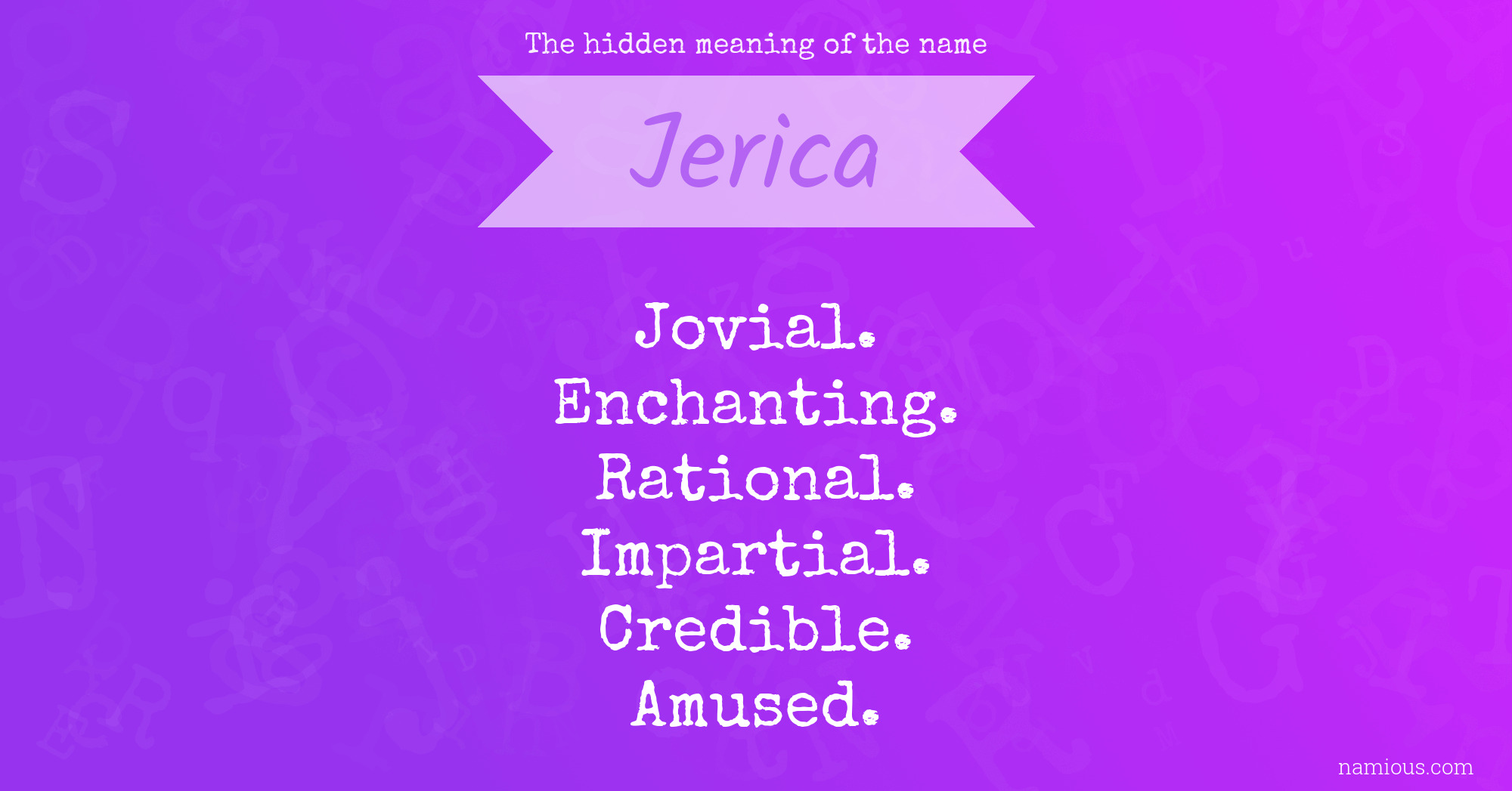 The hidden meaning of the name Jerica