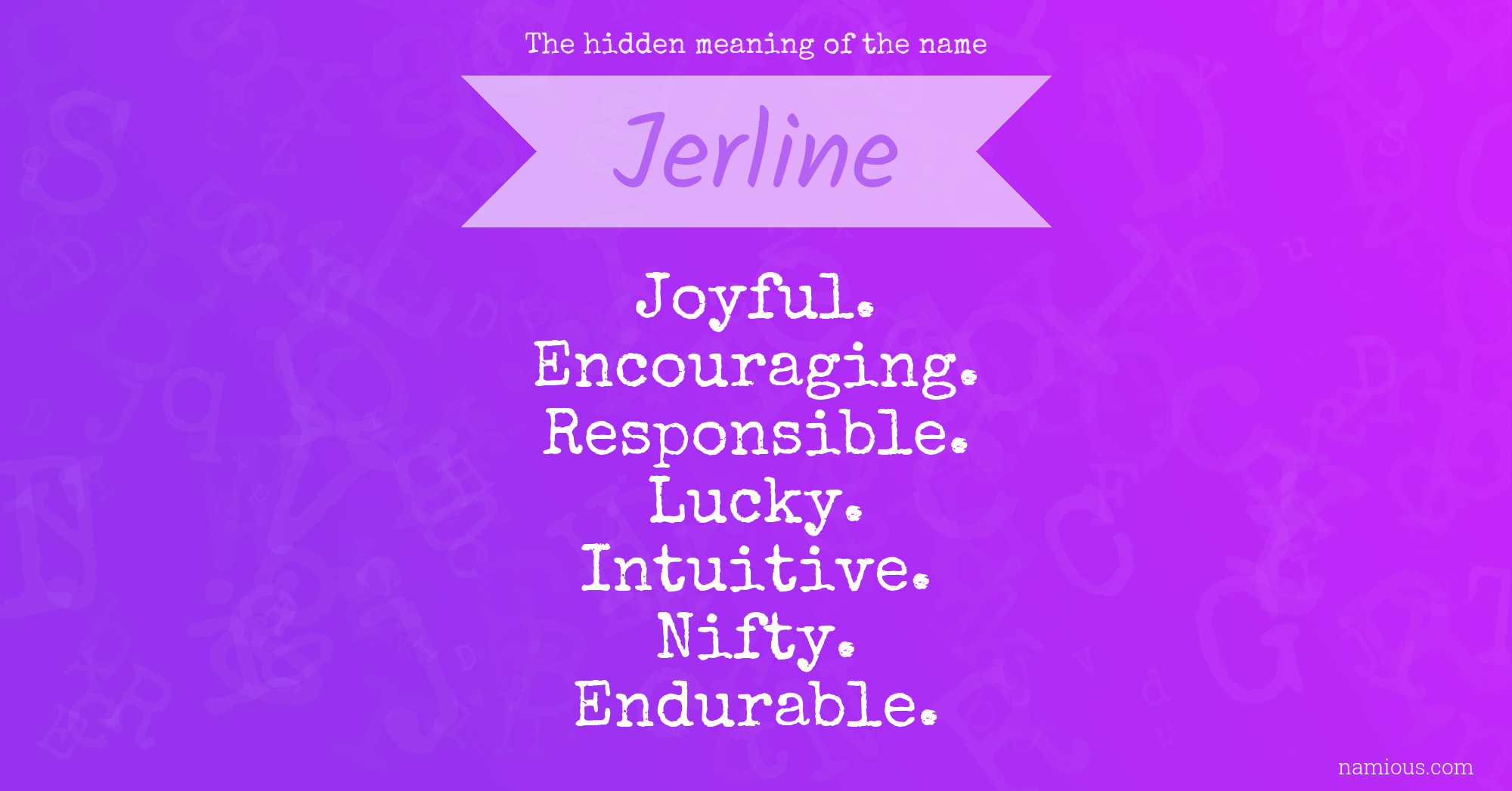 The hidden meaning of the name Jerline