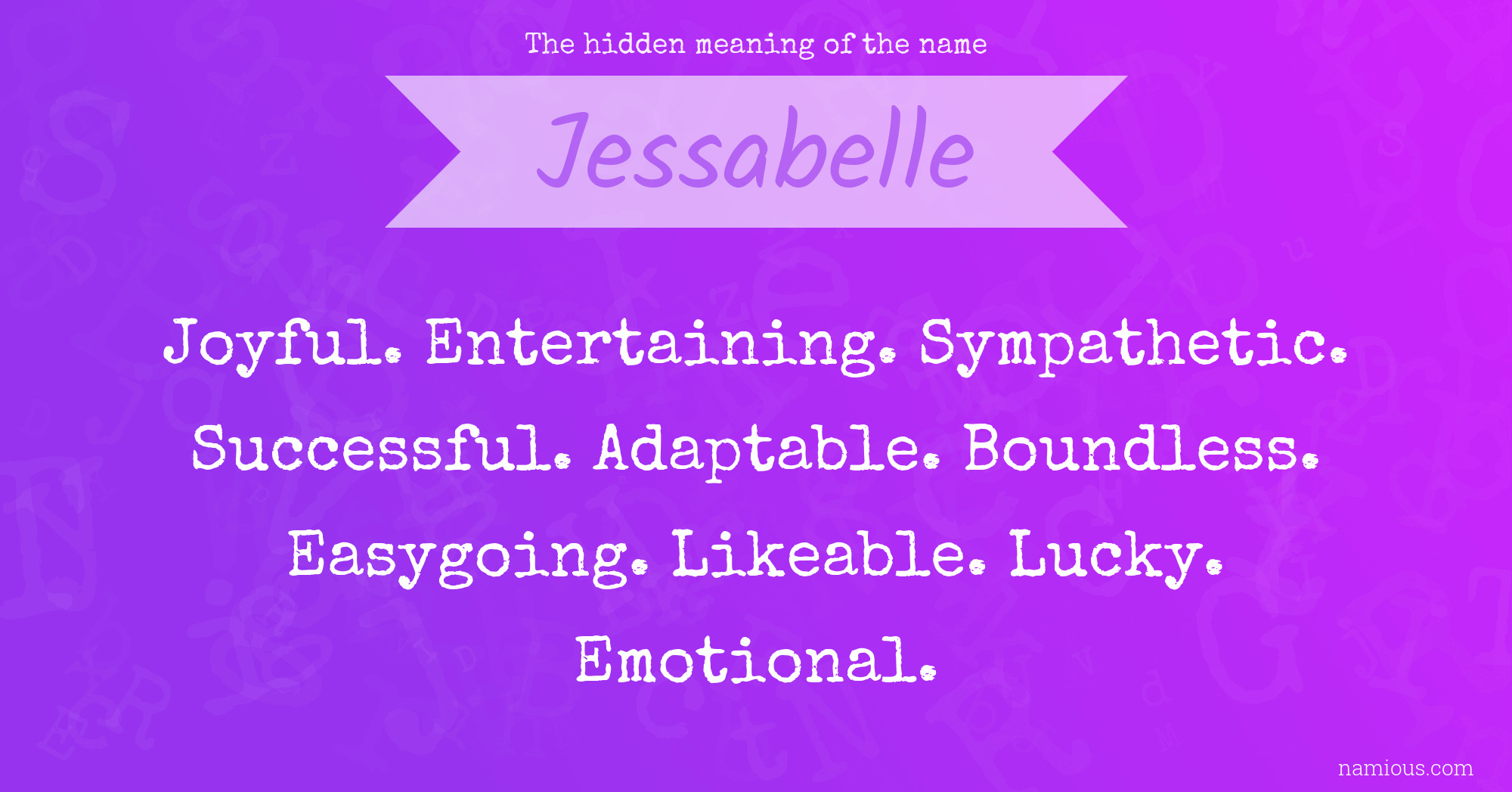 The hidden meaning of the name Jessabelle