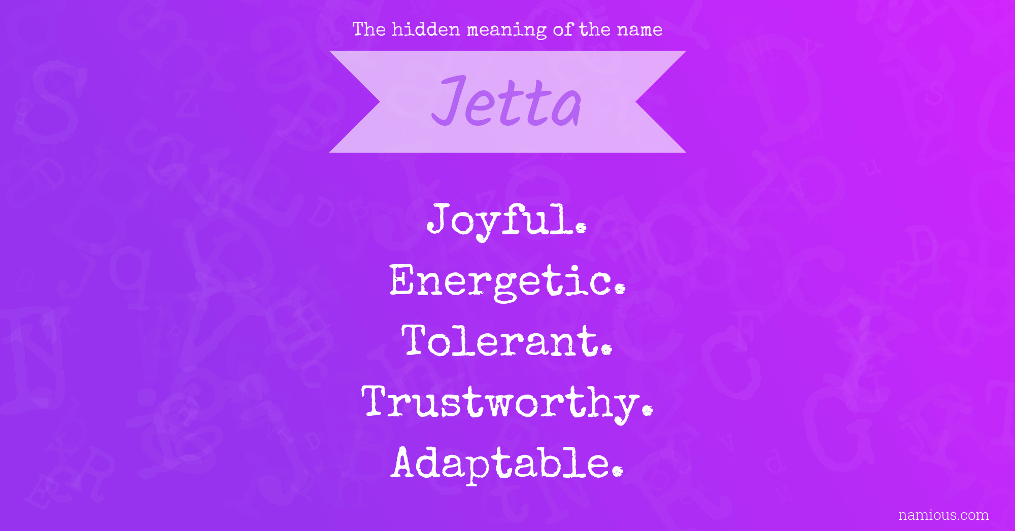 The hidden meaning of the name Jetta