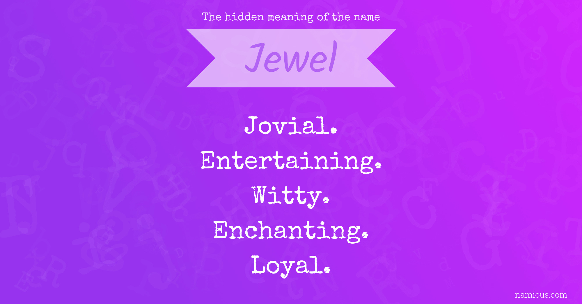 What Does The Name Jewel Mean