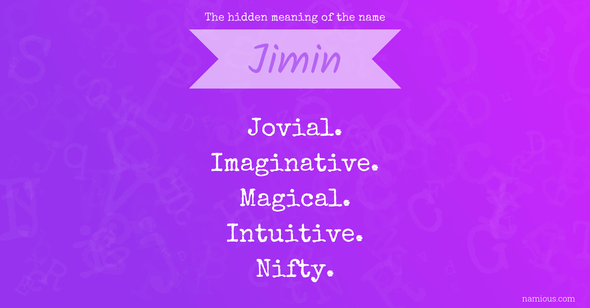 The hidden meaning of the name Jimin