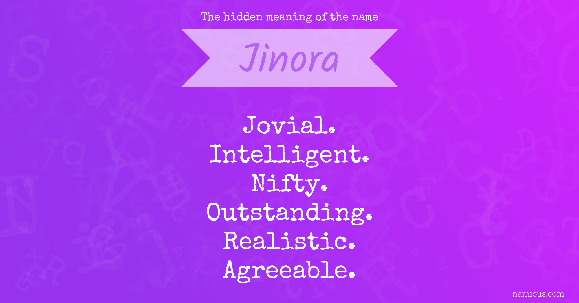 The hidden meaning of the name Jinora