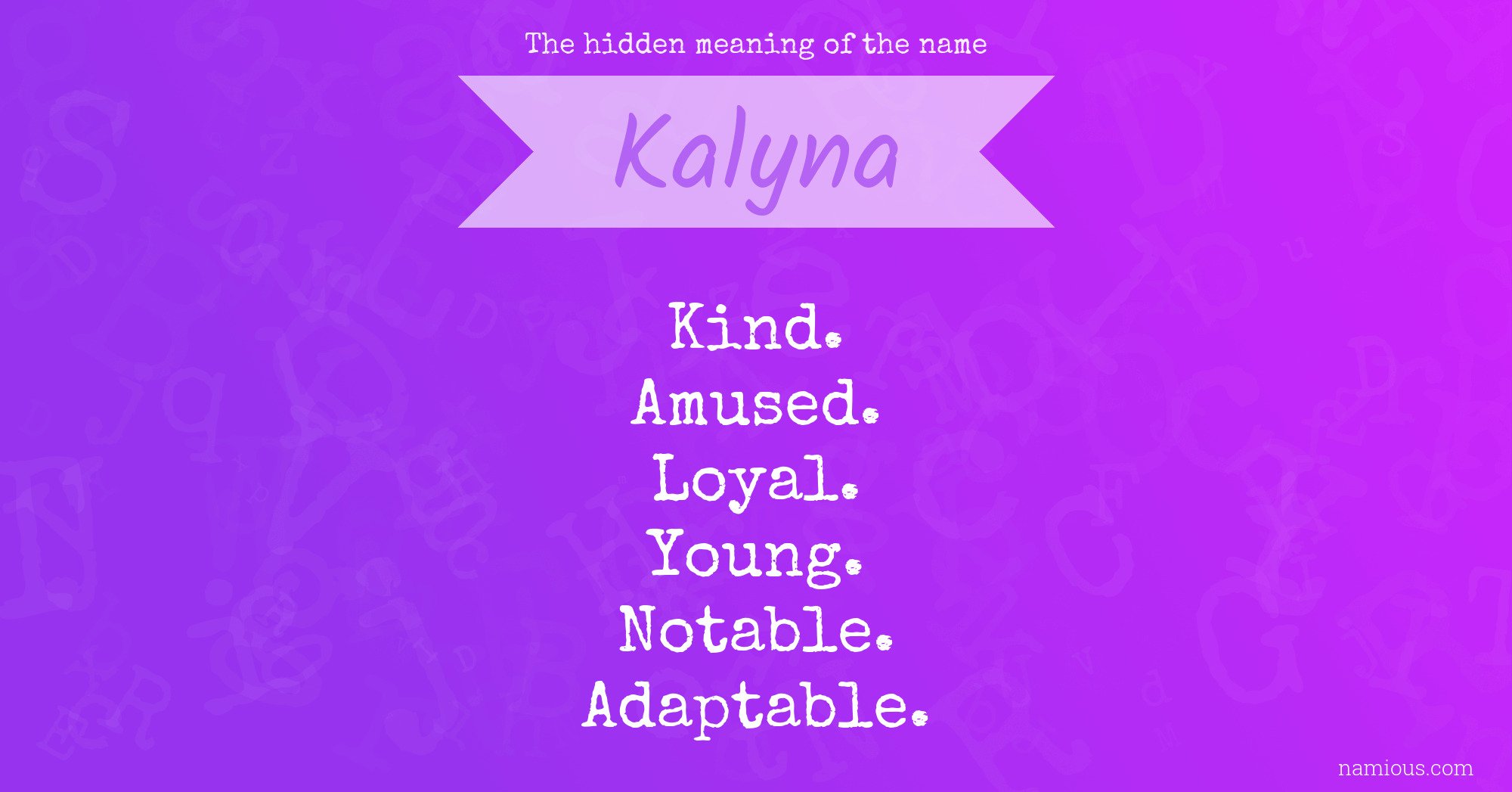 The hidden meaning of the name Kalyna