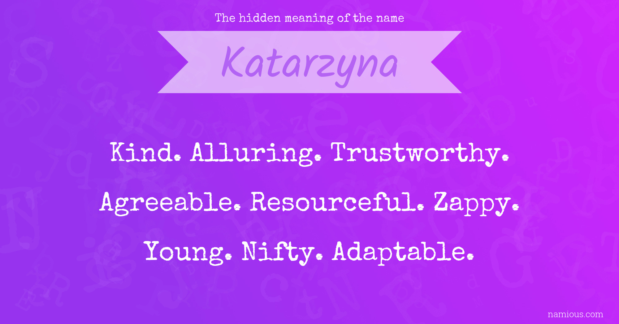 The hidden meaning of the name Katarzyna