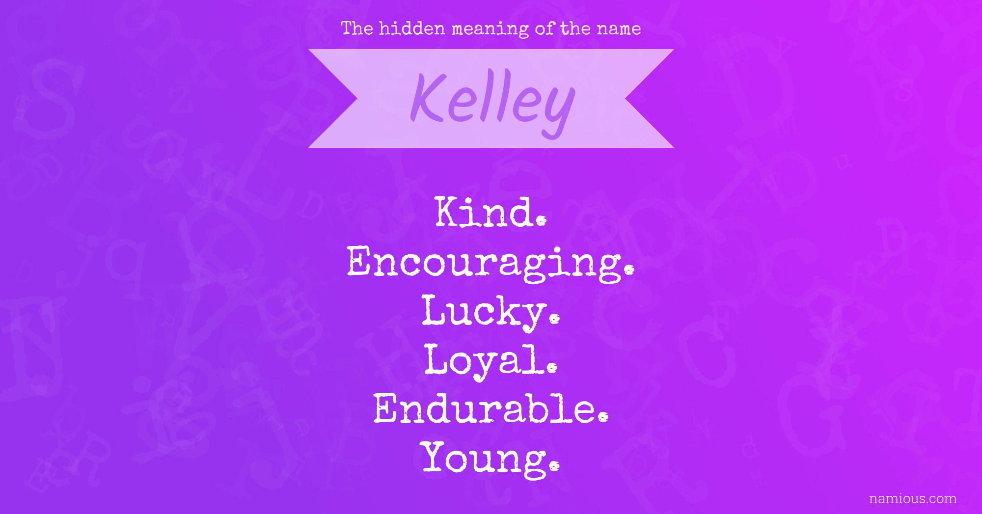 The hidden meaning of the name Kelley | Namious