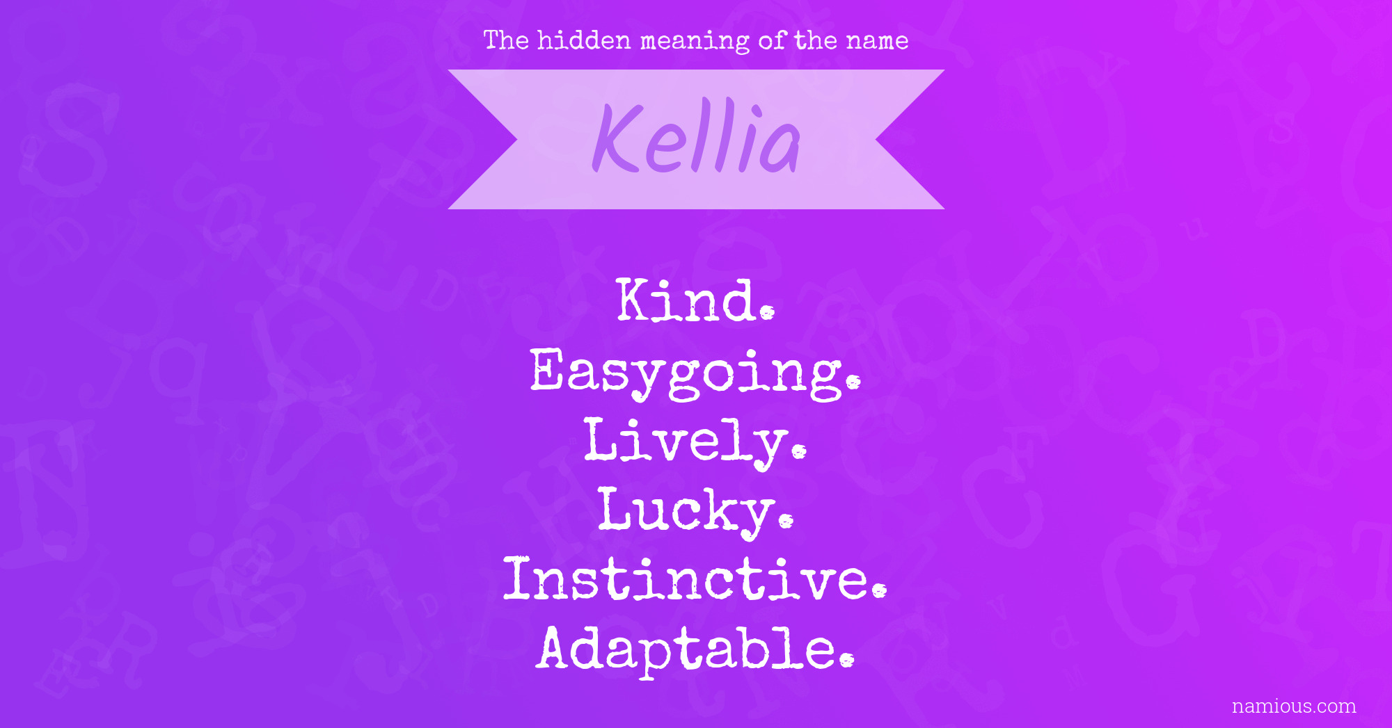 The hidden meaning of the name Kellia