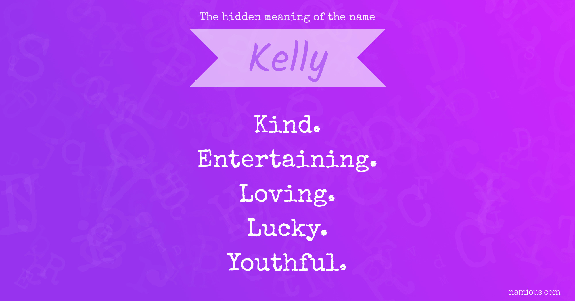 The hidden meaning of the name Kelly